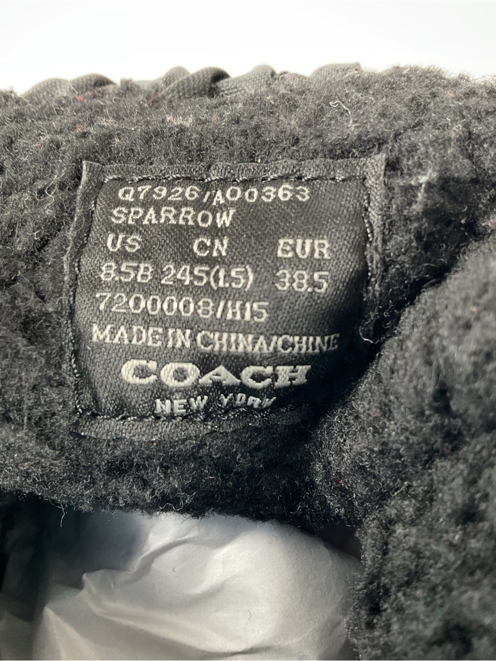 Coach Sparrow Quilted Winter Boots Black Size 8.5 - Picture 11 of 11